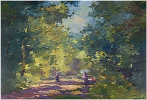 Lolek Stanislav (1873 - 1936), V Luhačovicích, (Cesta lesem)