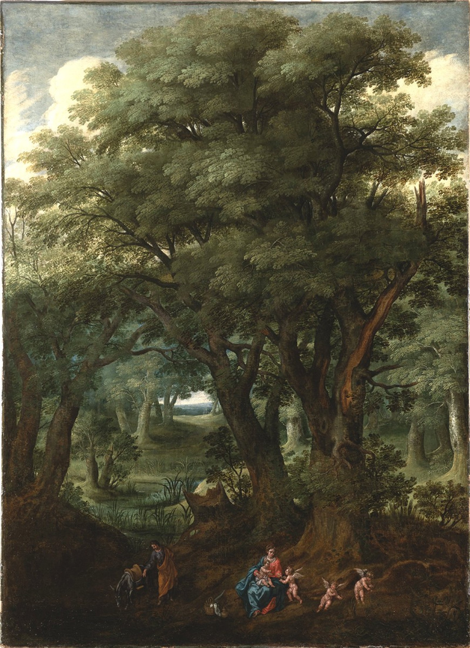 Denijs van Alsloot (okolo1568–1625/26) - Lesní krajina a odpočinek svaté rodiny při útěku do Egypta