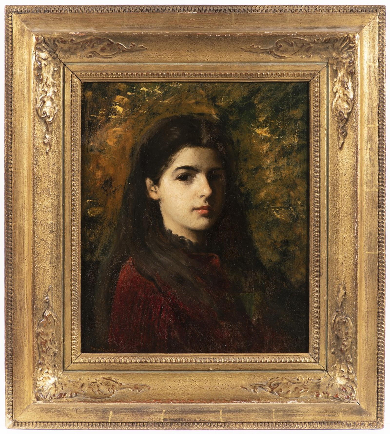 Adolphe Joseph Thomas MONTICELLI (1824 –1886) - Portrét mladé ženy