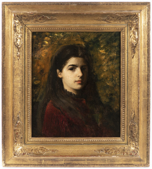 Adolphe Joseph Thomas MONTICELLI (1824 –1886) - Portrét mladé ženy