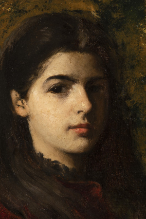 Adolphe Joseph Thomas MONTICELLI (1824 –1886) - Portrét mladé ženy