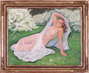 Hofbauer Arnošt - Akt v zahradě/ A nude in the garden