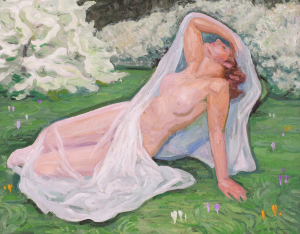 Hofbauer Arnošt - Akt v zahradě/ A nude in the garden