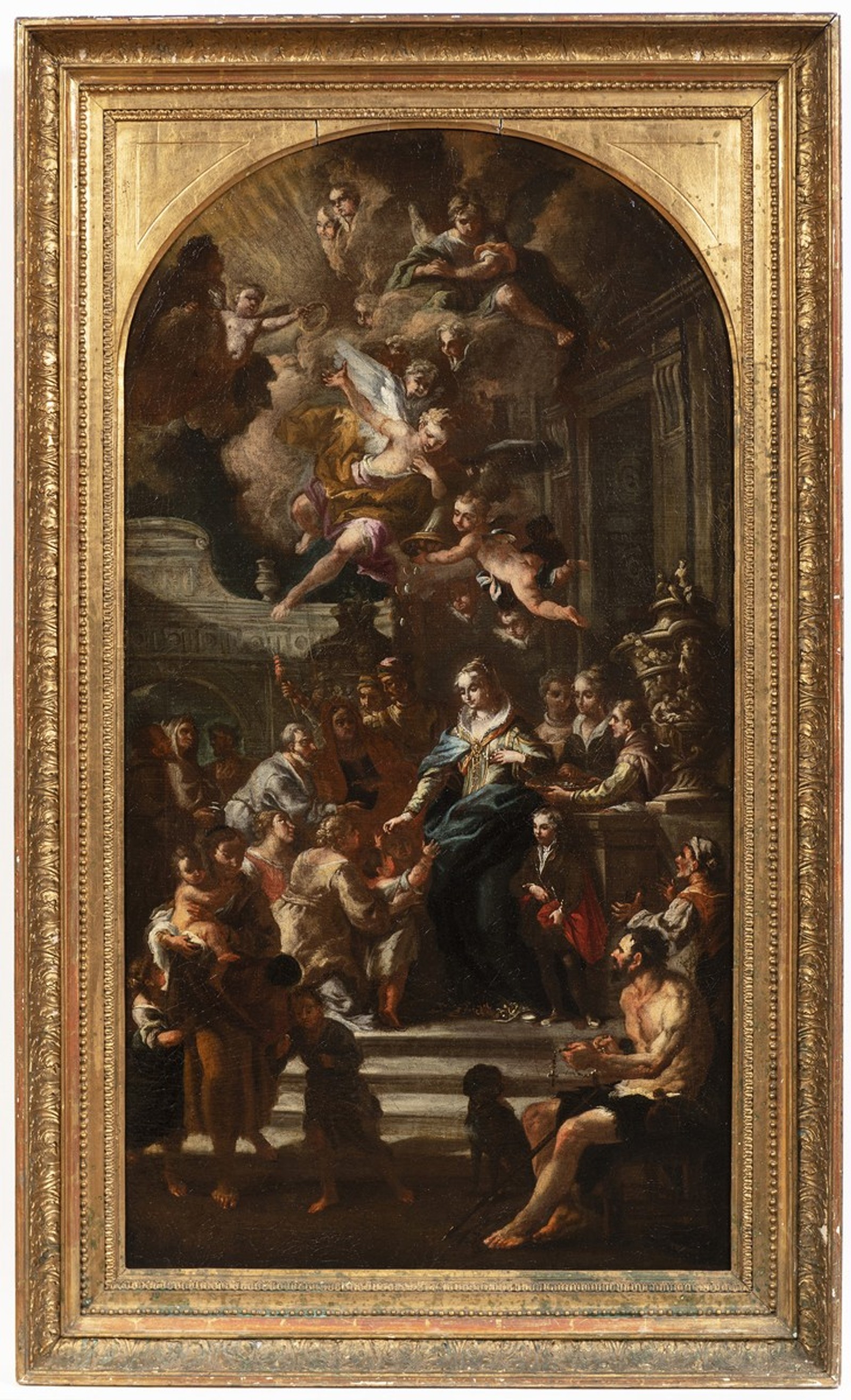 Svatá Alžběta Uherská (Durynská) rozdává almužnu chudým