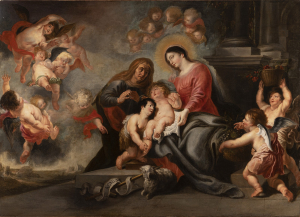 Sv. Alžběta a malý Jan Křtitel uctívají Ježíška na Mariině klíně (1635–1640)