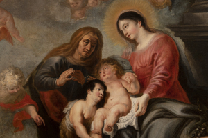 Sv. Alžběta a malý Jan Křtitel uctívají Ježíška na Mariině klíně (1635–1640)
