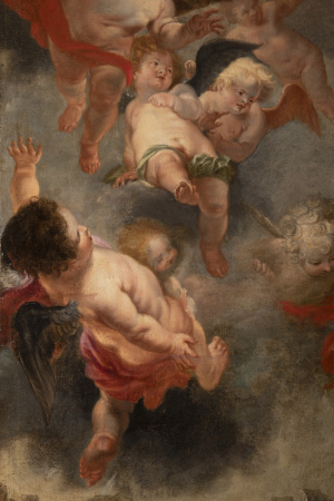 Sv. Alžběta a malý Jan Křtitel uctívají Ježíška na Mariině klíně (1635–1640)
