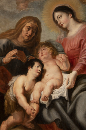 Sv. Alžběta a malý Jan Křtitel uctívají Ježíška na Mariině klíně (1635–1640)