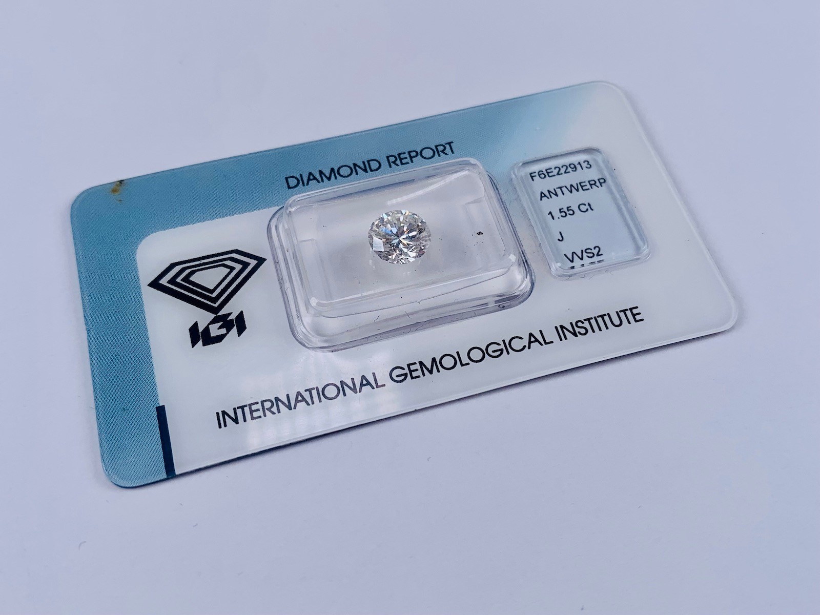 Diamant | 1,55 ct. | IGI | Antverpy posudek