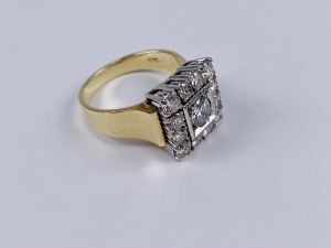 Prsten s diamanty | 1,75 ct. | Československo