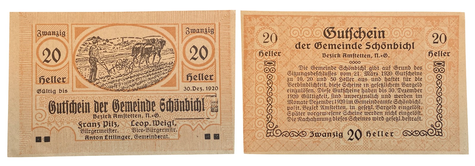 20 heller Schönbichl