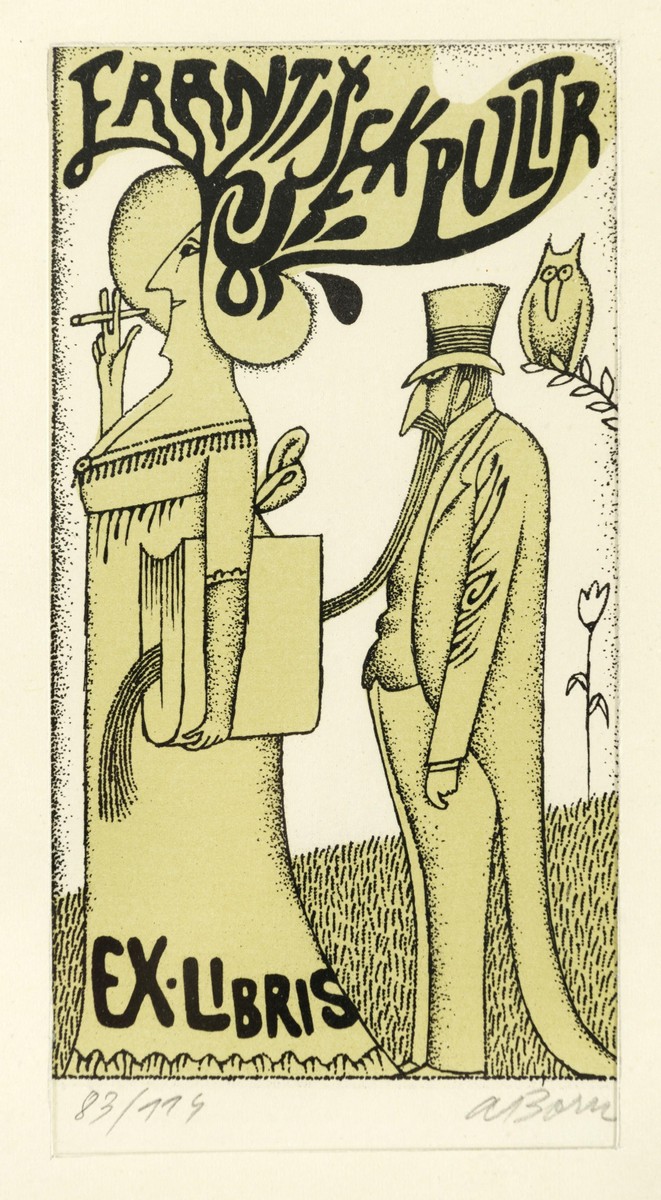 Adolf Born - Ex libris František Pultr