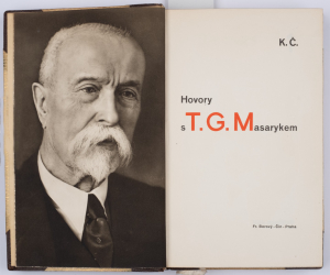 Karel Čapek (1890-1938): Hovory s T.G. Masarykem  (Conversations with T. G. Masaryk)