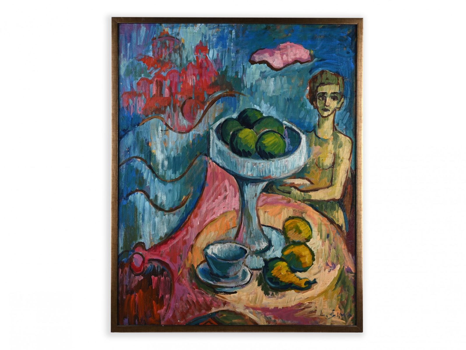 LADISLAV ŠÍMA 1885 - 1956 - ŽENA U STOLU