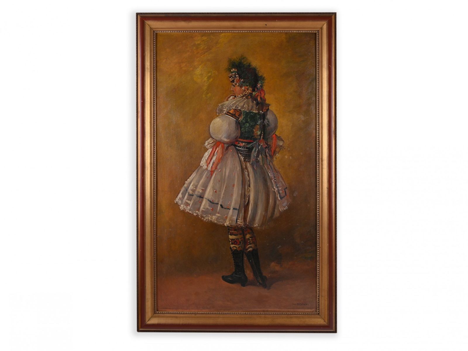 JAN DĚDINA 1870 - 1955 - DÍVKA V KROJI