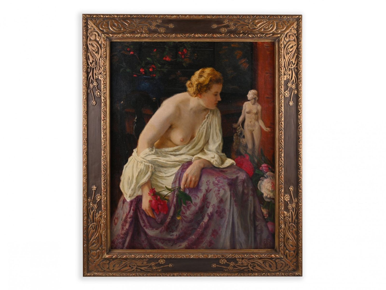 BEDŘICH WACHSMANN ML. 1871 - 1944 - AKT S PIVOŇKAMI