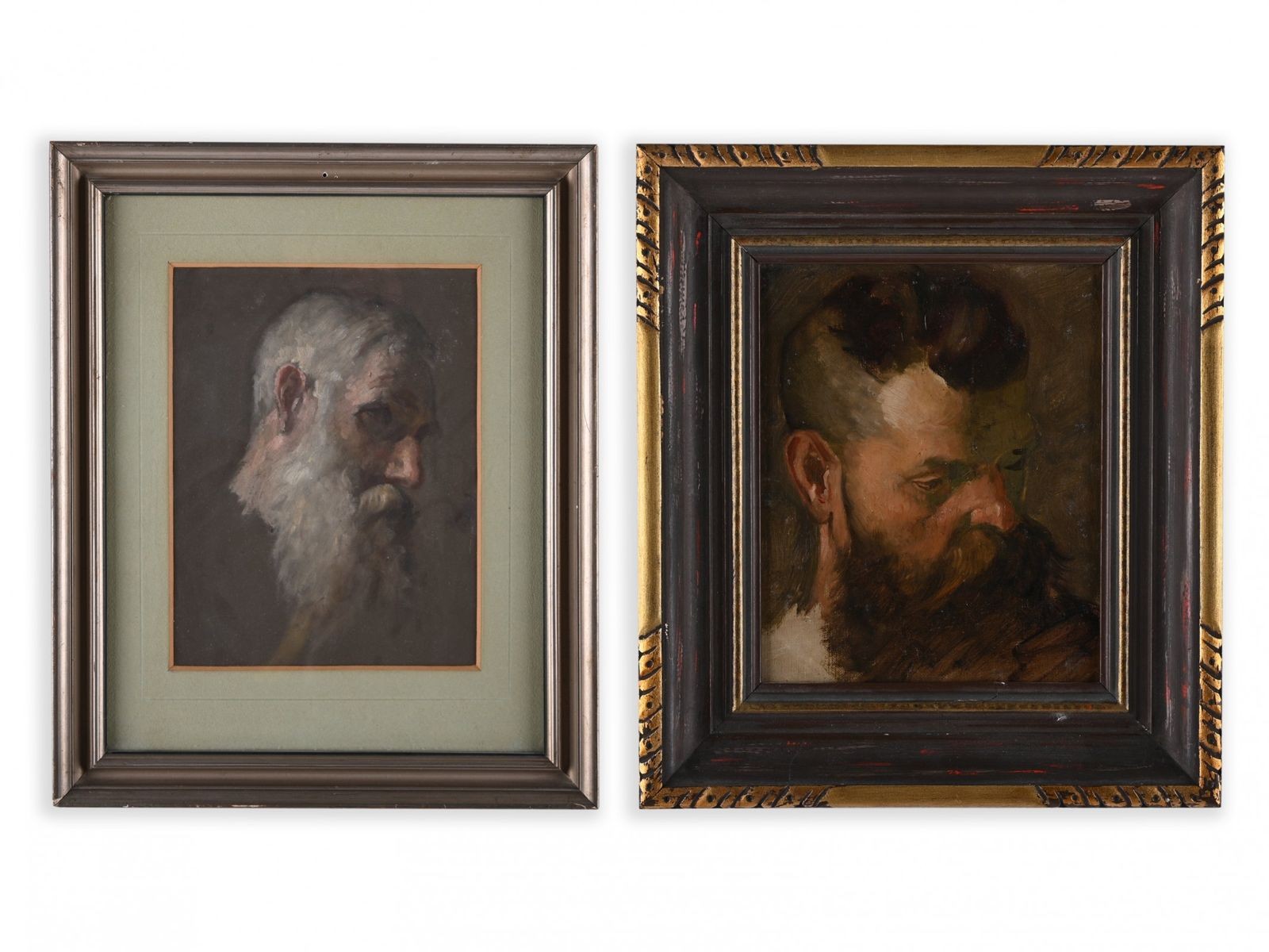 KAREL JAVŮREK 1815 - 1909 - DVA MUŽSKÉ PORTRÉTY