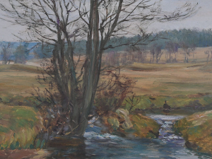 FRANTIŠEK KAVÁN 1866 - 1941 - STROM U ŘEKY