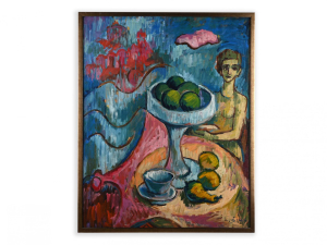 LADISLAV ŠÍMA 1885 - 1956 - ŽENA U STOLU