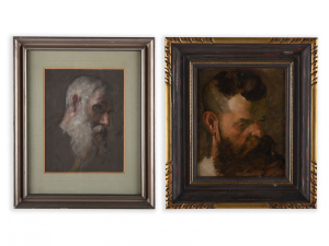 KAREL JAVŮREK 1815 - 1909 - DVA MUŽSKÉ PORTRÉTY