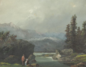 Navrátil (Nawratil) Josef Matěj - Romantická krajina s jezerem