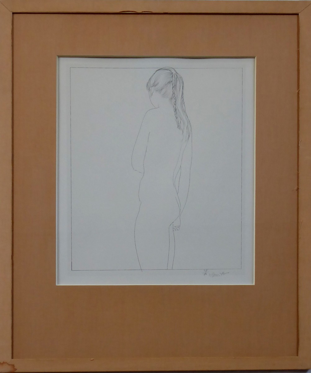 KAREL BENEŠ (1932-2021) - DÍVČÍ AKT "STOJÍCÍ DÍVKA"