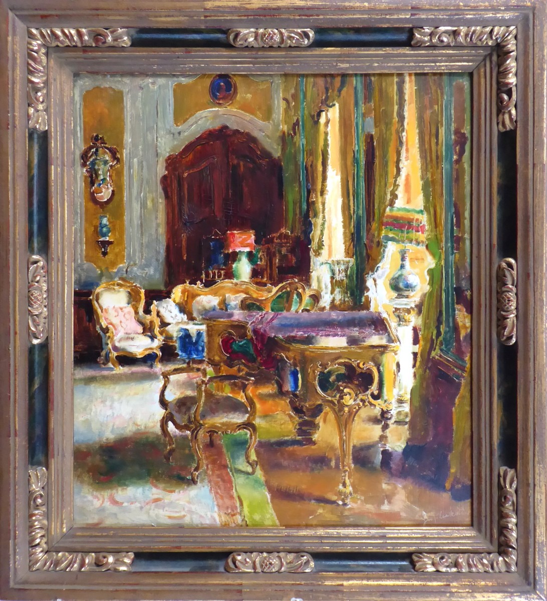 JOSEF JINDŘICH LOUKOTA (1879-1967) - INTERIÉR ZÁMKU DOBŘÍŠ