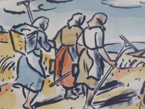 ALOIS MORAVEC (1899–1987)  - NA POLI, KOLOROVANÁ LITOGRAFIE