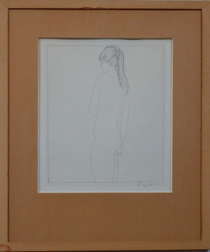 KAREL BENEŠ (1932-2021) - DÍVČÍ AKT "STOJÍCÍ DÍVKA"