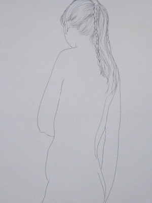 KAREL BENEŠ (1932-2021) - DÍVČÍ AKT "STOJÍCÍ DÍVKA"