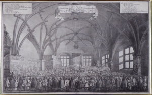 PRAHA - ZEMSKÁ SNĚMOVNA, PRAŽSKÝ HRAD - KORUNOVACE MARIE TEREZIE 1743