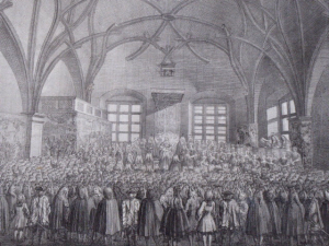 PRAHA - ZEMSKÁ SNĚMOVNA, PRAŽSKÝ HRAD - KORUNOVACE MARIE TEREZIE 1743