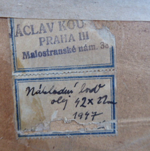 VÁCLAV KOUTSKÝ (1907-1980) - NÁKLADNÍ LOĎ