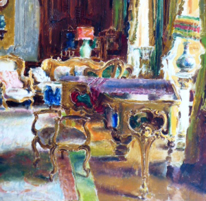 JOSEF JINDŘICH LOUKOTA (1879-1967) - INTERIÉR ZÁMKU DOBŘÍŠ
