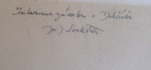 JOSEF JINDŘICH LOUKOTA (1879-1967) - INTERIÉR ZÁMKU DOBŘÍŠ