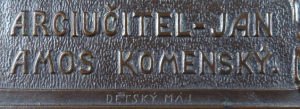 RELIÉFNÍ PORTRÉT JANA AMOSE KOMENSKÉHO Z PROFILU - KONSTANTIN BUŠEK (1831-1938)