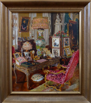 JOSEF LOUKOTA (1879-1967) - PSACÍ STŮL HRABĚNKY COLLOREDO MANSFELD V ZÁMKU DOBŘÍŠ