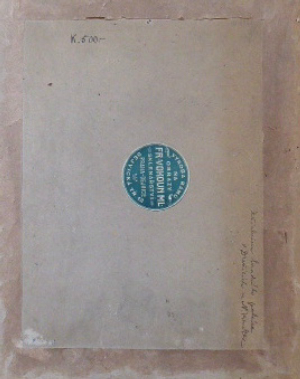 KONSTANTIN BUŠEK (1861-1938) - ZŘÍCENINY HRADNÍHO PALÁCE DRAŽICE, PEROKRESBA