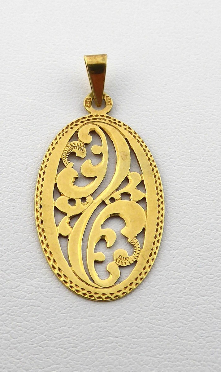 ZLATÝ PROŘEZÁVANÝ PŘÍVĚSEK - ART DECO