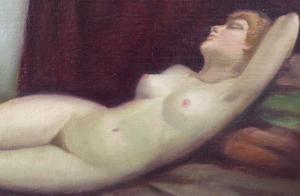 ALEXANDR VASILJEVIČ SUSLOV ( 1895 - 1957 ) - LEŽÍCÍ NAHÁ DÍVKA
