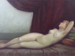 ALEXANDR VASILJEVIČ SUSLOV ( 1895 - 1957 ) - LEŽÍCÍ NAHÁ DÍVKA
