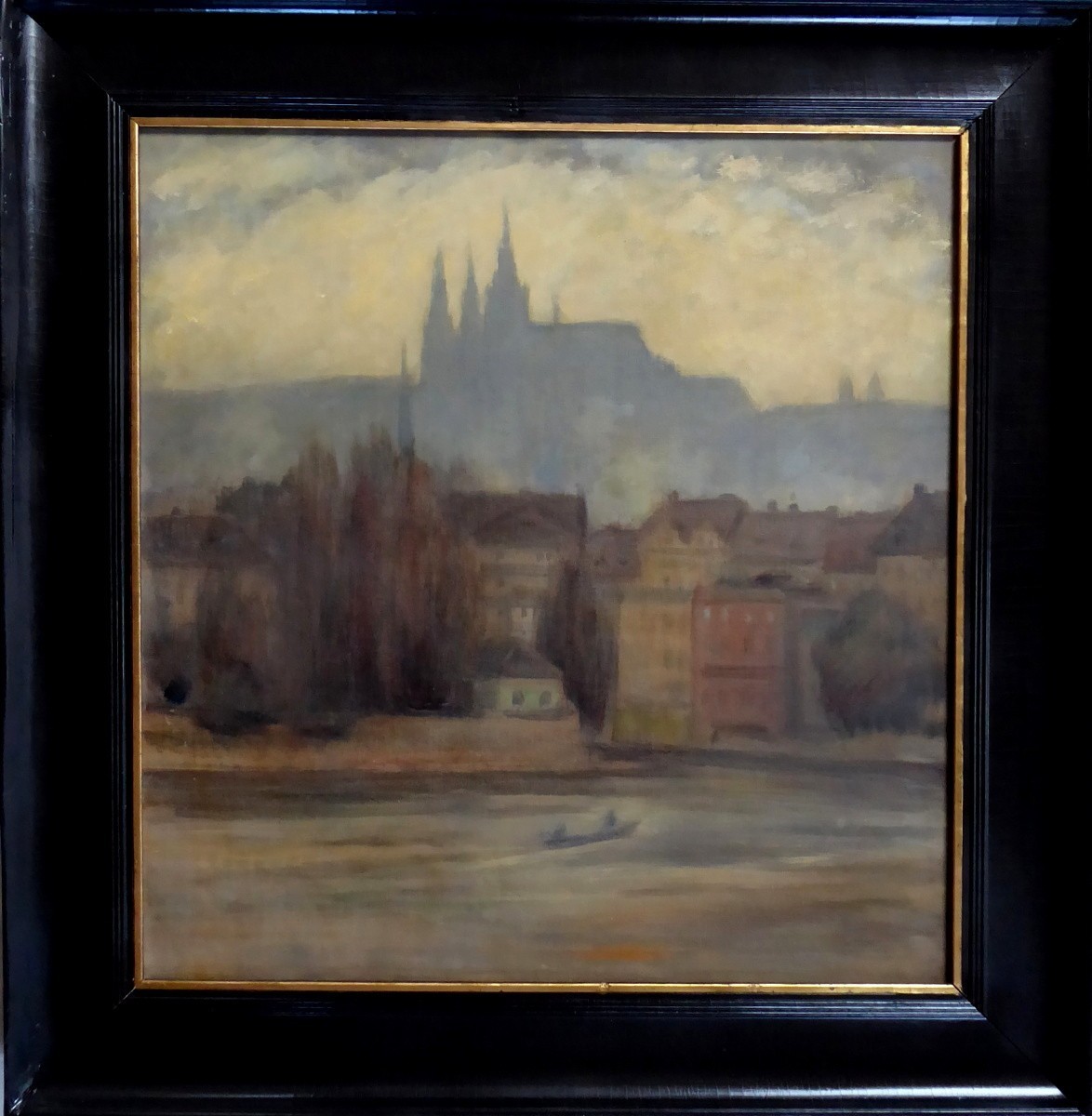 VIKTOR STRETTI ( 1878 - 1957 ) - POHLED OD VLTAVY NA PRAŽSKÝ HRAD