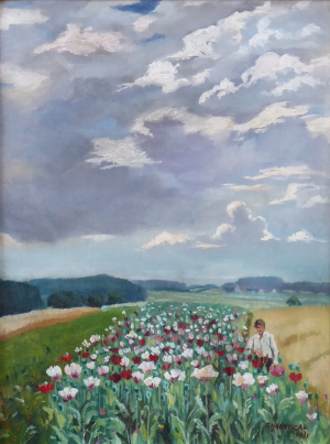 FRANTIŠEK NACHTIGAL ( 1894 - 1956 ) - MLÁDENEC U MAKOVÉHO POLE