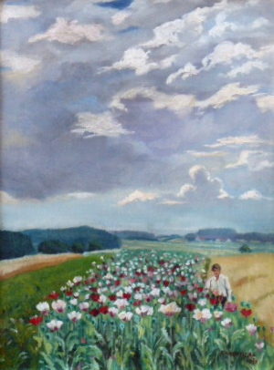 FRANTIŠEK NACHTIGAL ( 1894 - 1956 ) - MLÁDENEC U MAKOVÉHO POLE