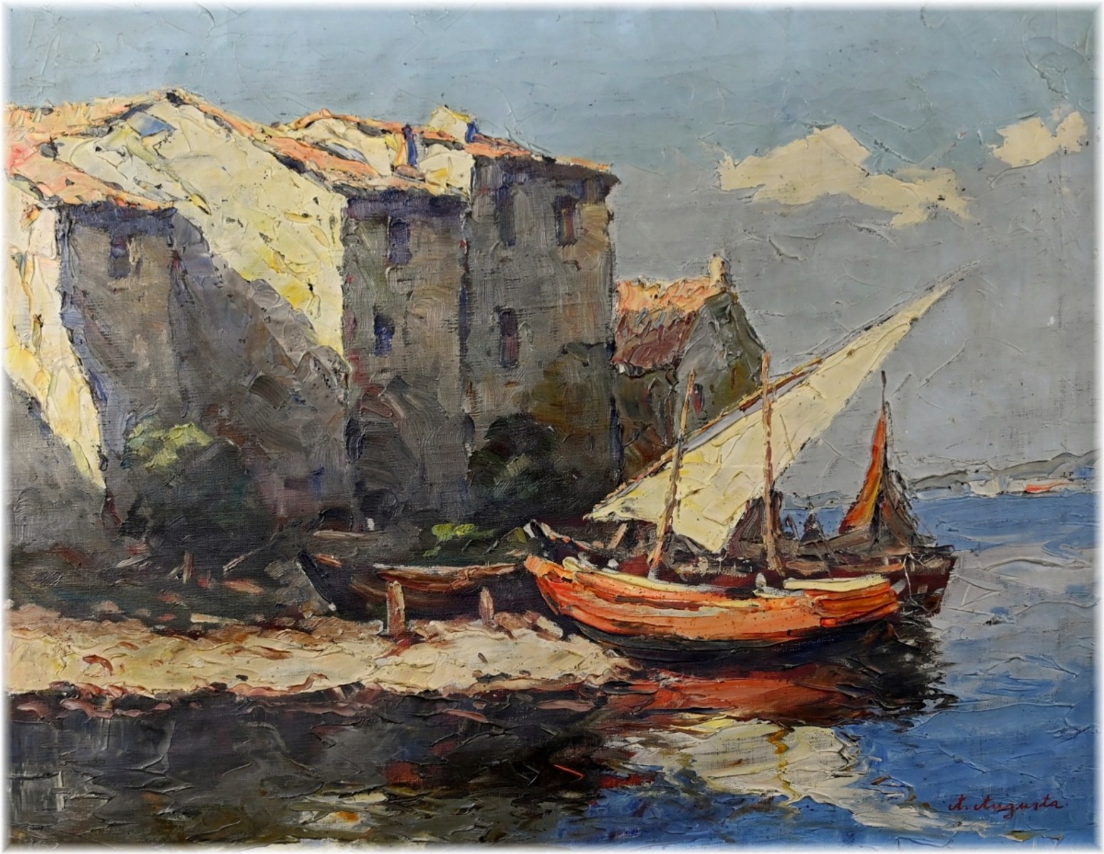 Augusta Antonín (1891 - 1940), Dubrovník, lodě na pobřeží