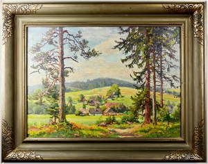 Jelínek Cína František (1882 - 1961), Pohled na vesnici