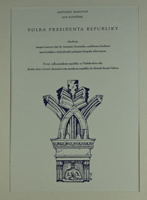 Konůpek Jan, Novotný Antonín, Soubor grafik Volba prezidenta republiky