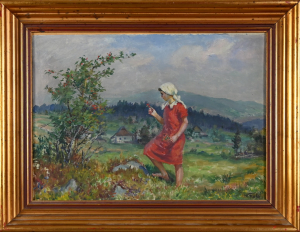 Fiala Josef (1882-1963), Dívka u šípkového keře