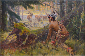 Číla Otakar (1894 - 1977), Indián na lovu jelenů