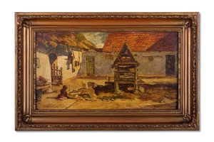 Schwaiger Hanuš (1854 - 1912),  Slovácký Dvůr - Úprkův statek v Kněždubu u Strážnice